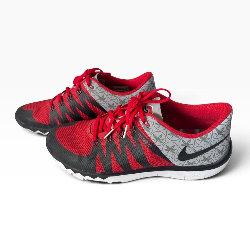 Nike Free Trainer 5.0 V6 Ohio State Buckeyes Men’s Size 12 Red Black Shoes